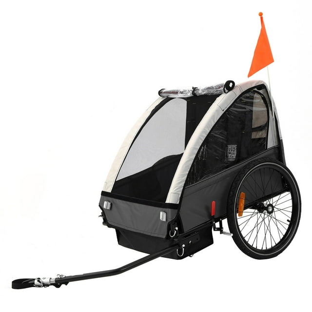 Instep Bike Trailer for Toddlers, Kids, Single and Double Seat, 2In1