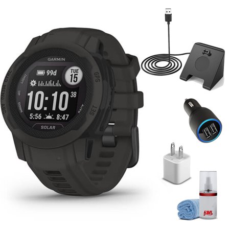 Instinct 2S Solar-Graphite With Basic Accessory Kit