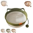 thumbnail image 1 of Instinct Basket, Handwoven Cotton Rope Cat Bed with Cushion & Toy Ball for Indoor Cats, 1 of 7