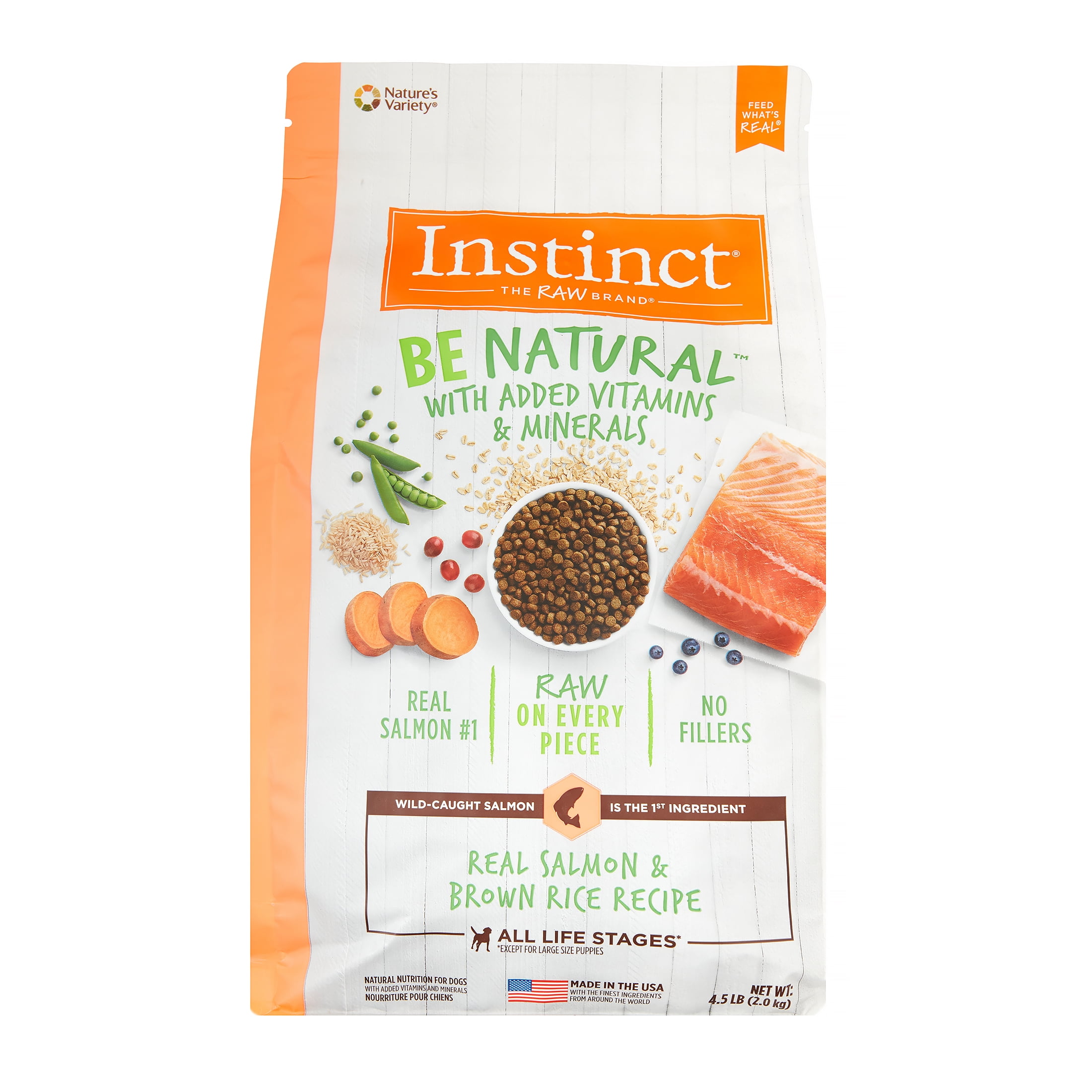 Nature's Variety Instinct Be Natural Salmon & Brown Rice Recipe Dry Dog Food Nature's Variety Instinct Be Natural Salmon & Brown Rice Recipe Dry Dog Food