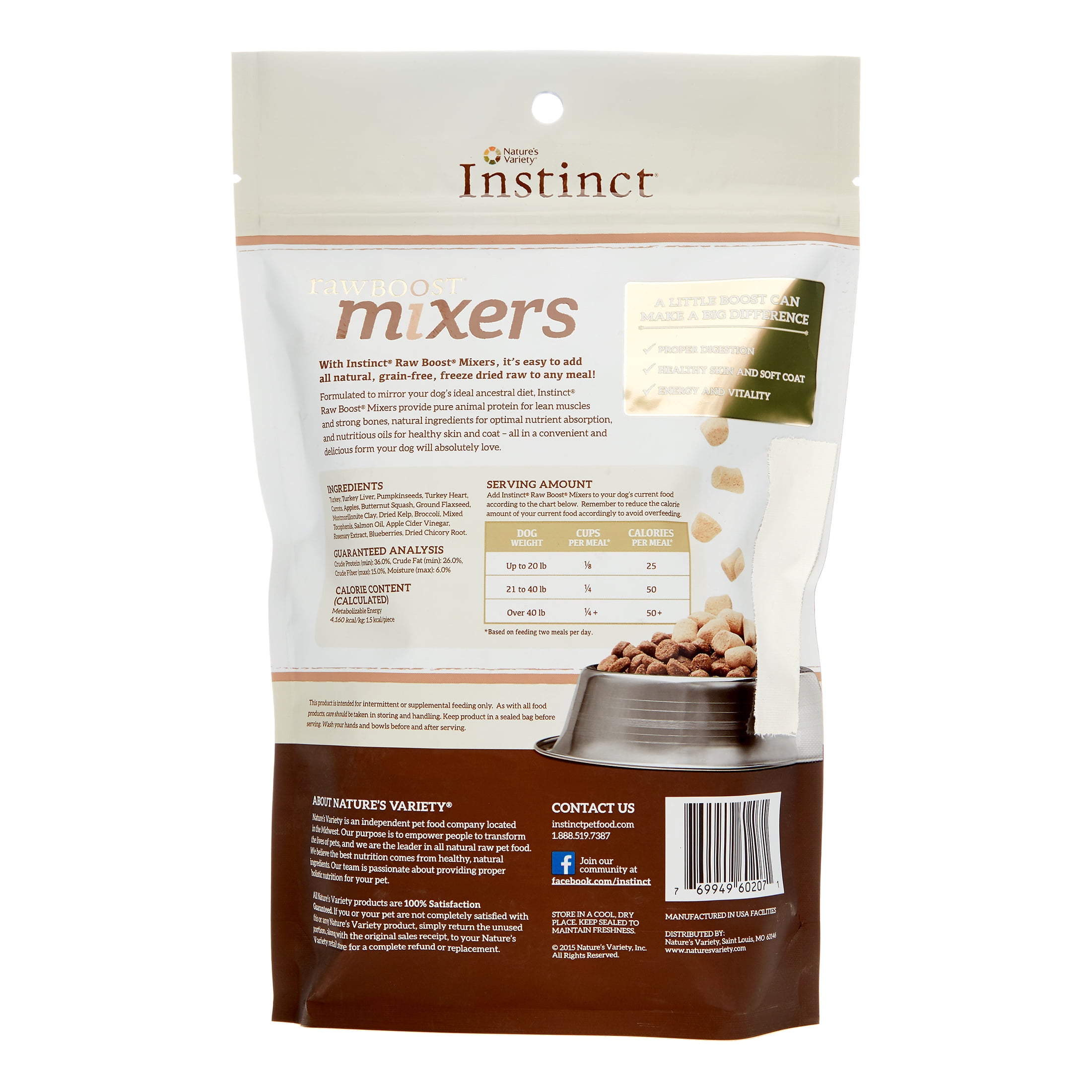 Instinct Freeze Dried Raw Boost Mixers Grain Free Cage Free Turkey