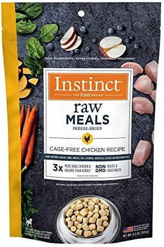 Instinct Freeze Dried Raw Meals Grain Free Recipe Dog Food, chicken, 9.5 Ounce Chicken 9.5 Ounce (Pack of 1)