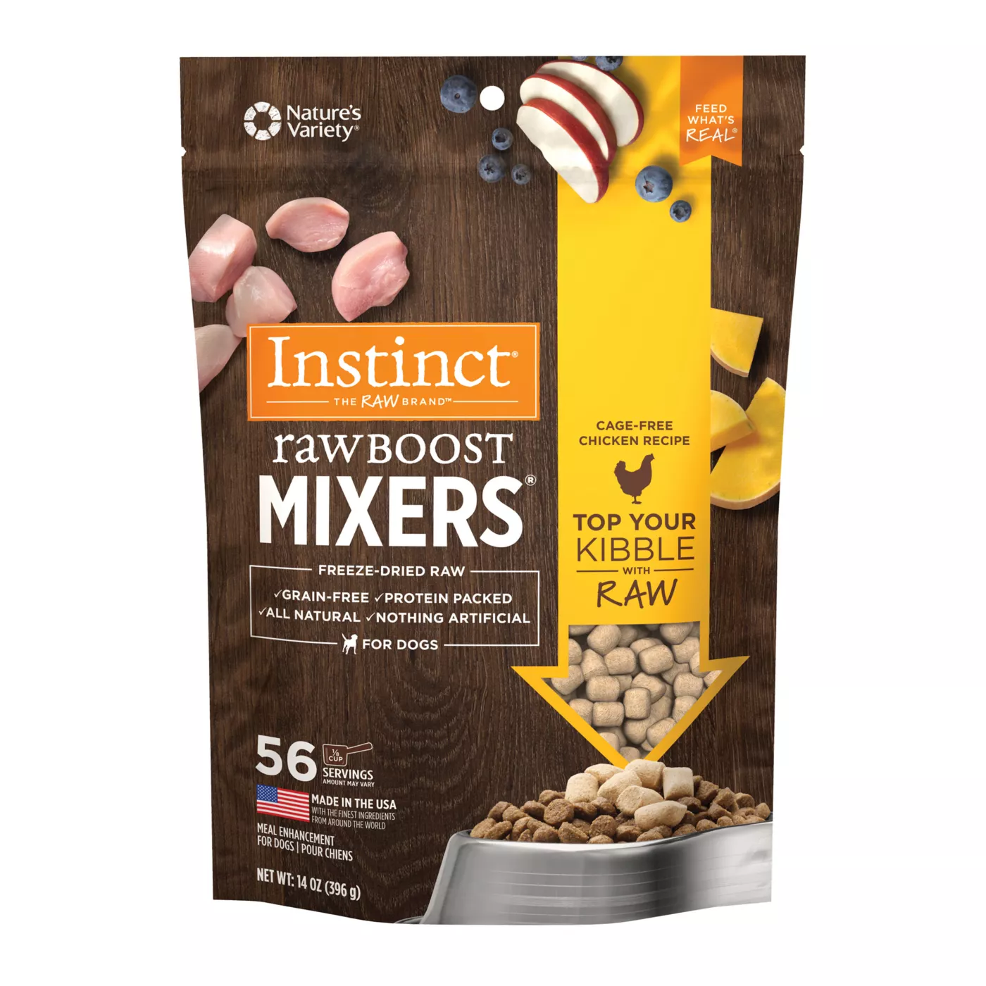 Instinct Raw Boost Mixers Freeze-Dried All Life Stages Dog Food Topper - Raw, Grain Free, Chicken