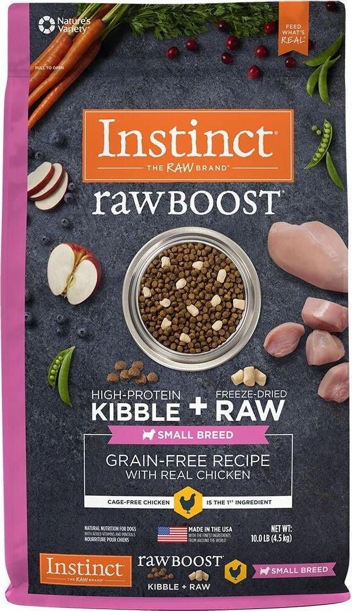 Instinct Raw Boost Small Breed Grain-Free Chicken Meal Dry Dog Food 10 lb