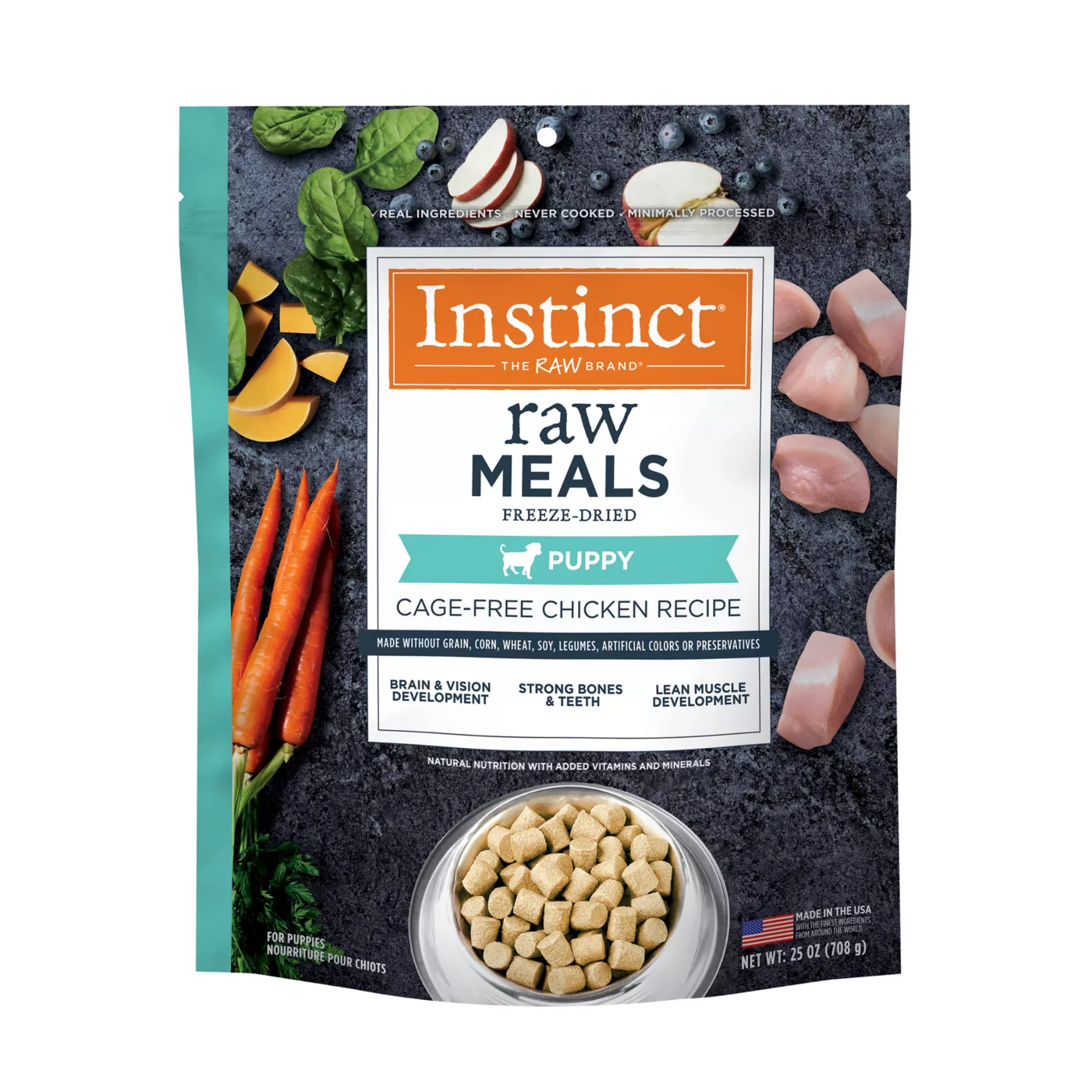Instinct Raw Meals Freeze-Dried Puppy Dry Dog Food - Raw, Grain Free, Chicken 9.5oz