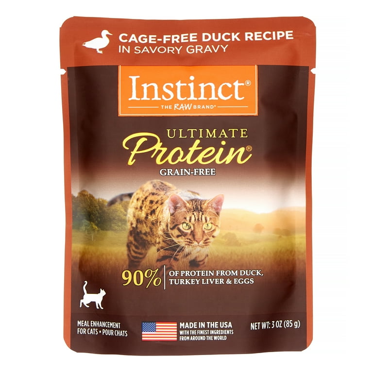 Instinct Ultimate Protein Grain Free Cage Free Duck Recipe Wet Cat Food Topper Pouch Instinct Ultimate Protein Grain Free Cage Free Duck Recipe Wet Cat Food Topper Pouch