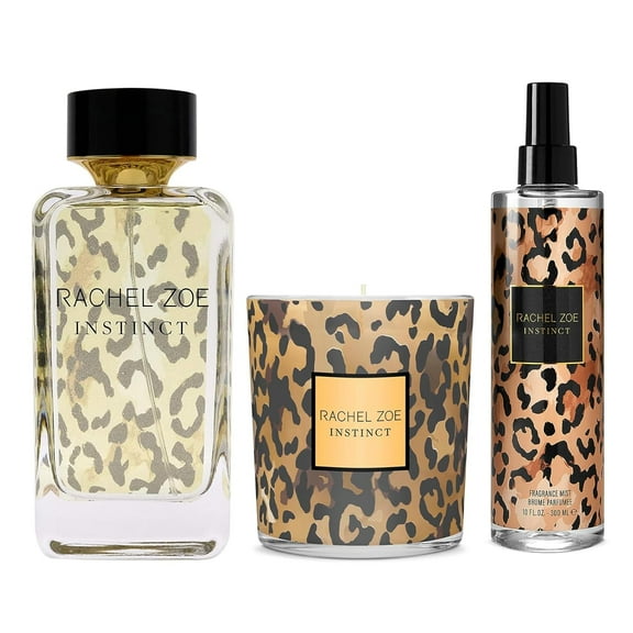 Instinct by Rachel Zoe for Women - 3 Pc 3.4oz EDP Spray, 10.1oz Fragrance Mist, 6.3oz Candle