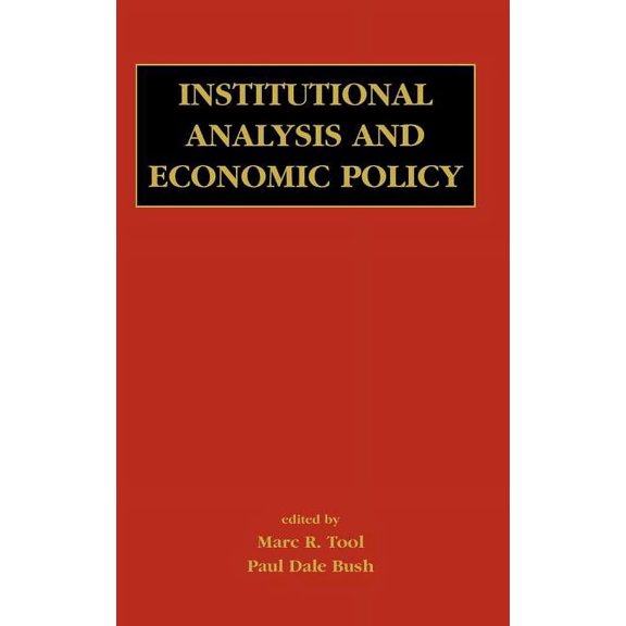 Institutional Analysis and Economic Policy, (Hardcover)
