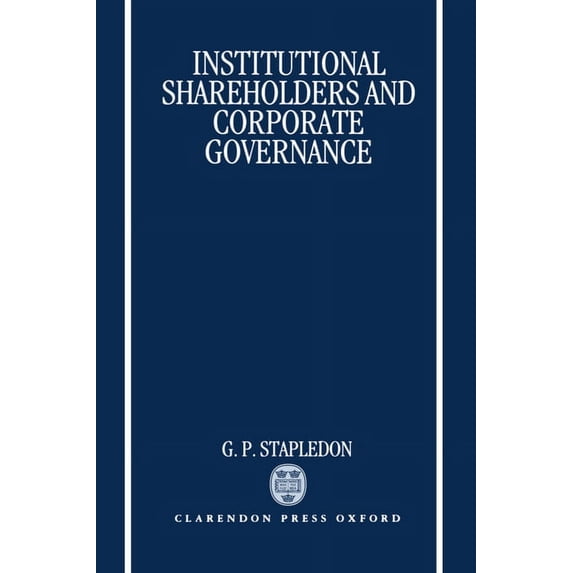 Institutional Shareholders and Corporate Governance, (Hardcover)