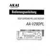 thumbnail image 1 of Instruction Manual ONLY for Akai AA-V29DPL Receiver Owners Instruction Manual REPRINT, 1 of 1