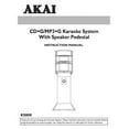 thumbnail image 1 of Instruction Manual ONLY for Akai KS808 Karaoke System Owners Instruction Manual REPRINT, 1 of 1
