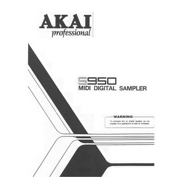 Instruction Manual ONLY for Akai S950 Digital Sampler Owners Instruction Manual REPRINT