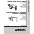 thumbnail image 1 of Instruction Manual ONLY for Delta 36-955 36-957 Platinum Unisaw Instruction Manual REPRINT, 1 of 1
