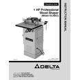 thumbnail image 1 of Instruction Manual ONLY for Delta 43-290C 1HP Professional Wood Shaper Instruction Manual REPRINT, 1 of 1