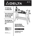 thumbnail image 1 of Instruction Manual ONLY for Delta 46-715 14" Iron Bed Lathe Instruction Manual REPRINT, 1 of 1