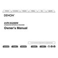 thumbnail image 1 of Instruction Manual ONLY for Denon AVR-X5200W Receiver Owners Manual REPRINT, 1 of 1