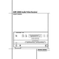thumbnail image 1 of Instruction Manual ONLY for Harman Kardon AVR-2000 AV Receiver Owners Manual REPRINT, 1 of 1