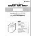 thumbnail image 1 of Instruction Manual ONLY for Hitachi Bread Machine Maker Instruction Manual Model: HB-B100 REPRINT, 1 of 1