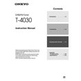 thumbnail image 1 of Instruction Manual ONLY for Onkyo Integra T-4030 Tuner Owners Instruction Manual REPRINT, 1 of 1