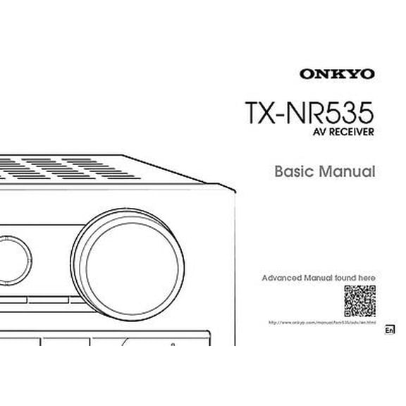 Instruction Manual ONLY for Onkyo Integra TX-NR535 Basic Receiver Owners Instruction Manual REPRINT