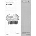 thumbnail image 1 of Instruction Manual ONLY for Panasonic SA-AK47 CD Stereo System Owners Instruction Manual REPRINT, 1 of 1