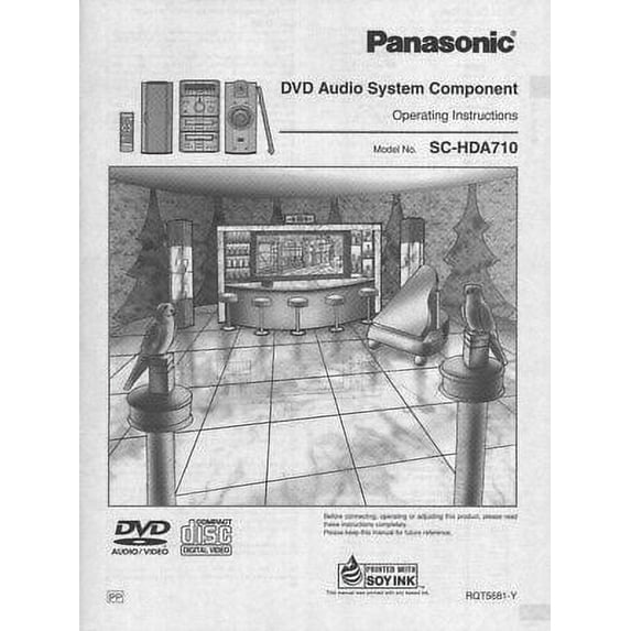 Instruction Manual ONLY for Panasonic SA-HDA710 DVD System Owners Instruction Manual REPRINT