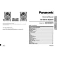 thumbnail image 1 of Instruction Manual ONLY for Panasonic SA-MAX670 CD Stereo System Owners Instruction Manual REPRINT, 1 of 1