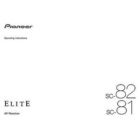 Instruction Manual ONLY for Pioneer SC-81 Receiver Owners Manual REPRINT