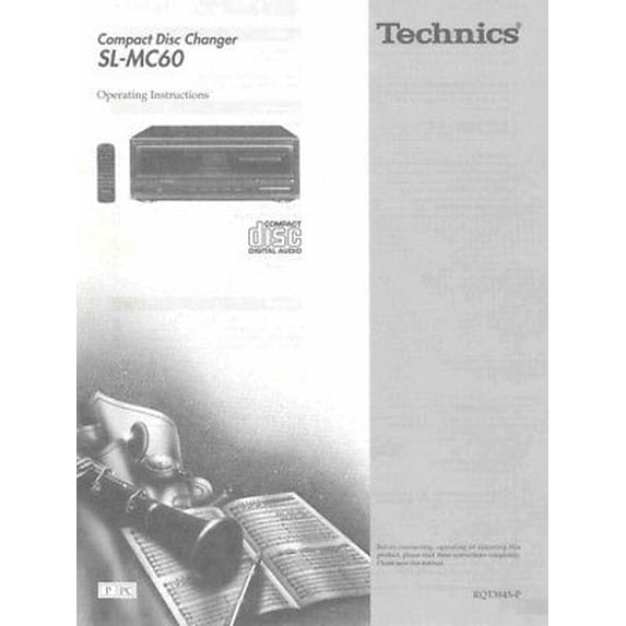 Instruction Manual ONLY for Technics SL-MC60 CD Changer Owners Instruction Manual REPRINT