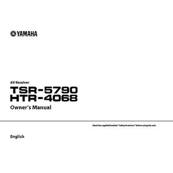 Instruction Manual ONLY for Yamaha HTR-4068 TSR-5790 AV Receiver Owners Manual REPRINT