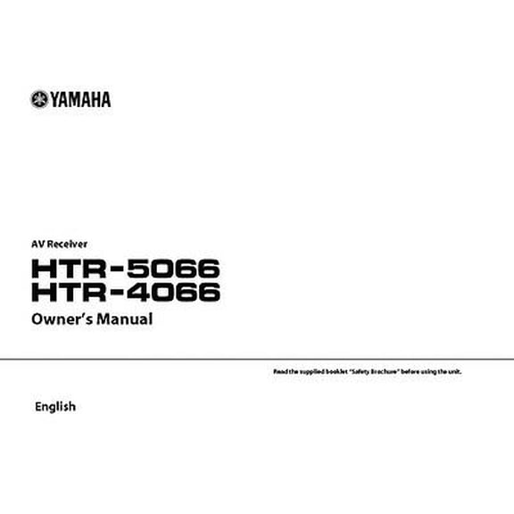 Instruction Manual ONLY for Yamaha HTR-5066 HTR-4066 AV Receiver Owners Manual REPRINT