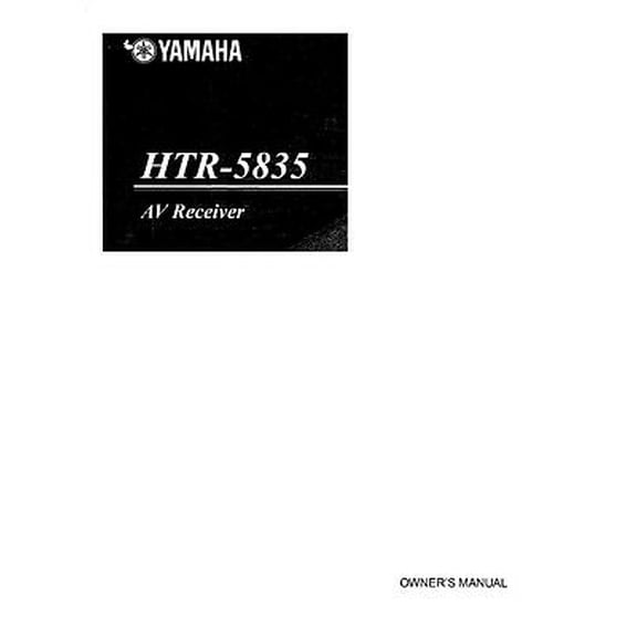 Instruction Manual ONLY for Yamaha HTR-5835 AV Receiver Owners Manual REPRINT