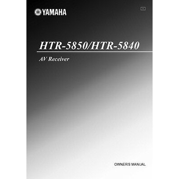 Instruction Manual ONLY for Yamaha HTR-5840 HTR-5850 AV Receiver Owners Manual REPRINT