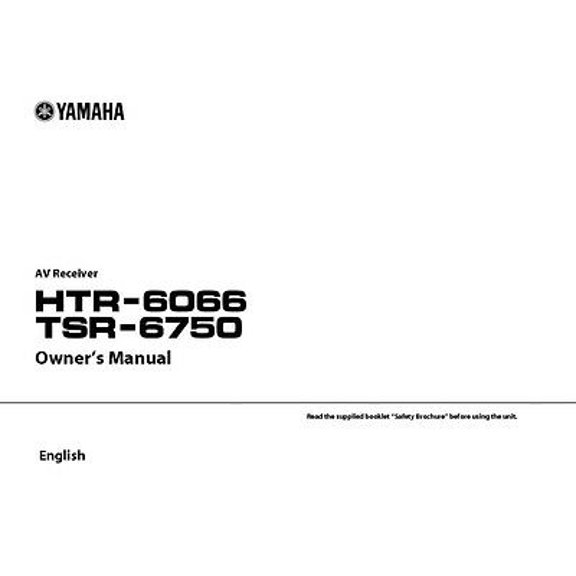 Instruction Manual ONLY for Yamaha HTR-6066 TSR-6750 AV Receiver Owners Manual REPRINT