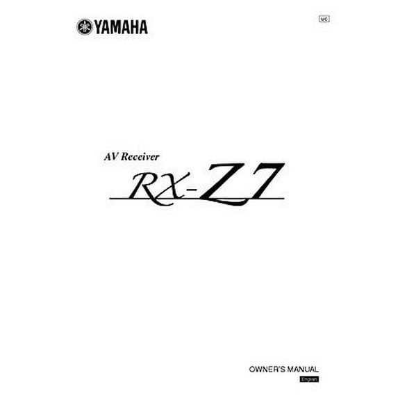 Instruction Manual ONLY for Yamaha RX-Z7 Receiver Owners Manual REPRINT