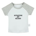 thumbnail image 1 of Instructions Not Included Funny T shirt For Baby, Newborn Babies T-shirts, Infant Tops, 0-24M Kids Graphic Tees Clothing (Short Gray Raglan T-shirt, 18-24 Months), 1 of 4