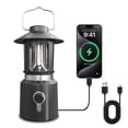 thumbnail image 1 of Elice LED Camping Lantern, 8000mAh Telescopic Vintage Rechargeable Lantern, Dual Light Source & 3 Light Modes with Stepless Dimming, for Power Outages Outdoor Tent Lights for Camping, 1 of 11