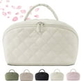 thumbnail image 1 of Instructof Makeup Bag,2026 new Travel Makeup Bag for Woman,Petitionm Makeup Bag,Toiletries & Brushes Large Capacity With Compartments (Green), 1 of 9