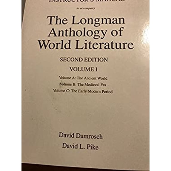 Pre-Owned Instructor's Manual to Accompany The Longman Anthology of World Literature, Second Edition 9780205646050 /