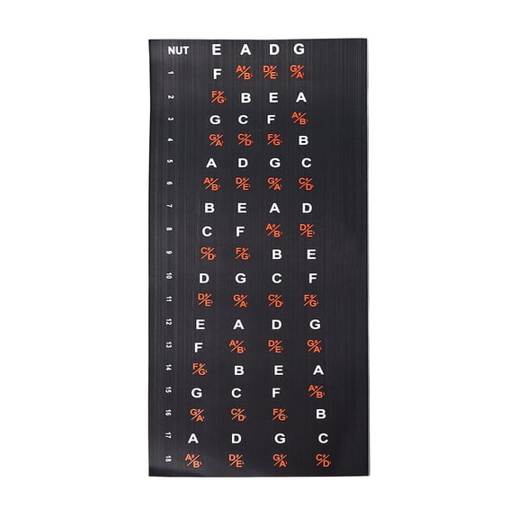 Instrument Accessory Guitar Fretboard Sticker Bass Chord Note Finger Guide Decal Easy Apply Lightweight Removable Beginner Playing