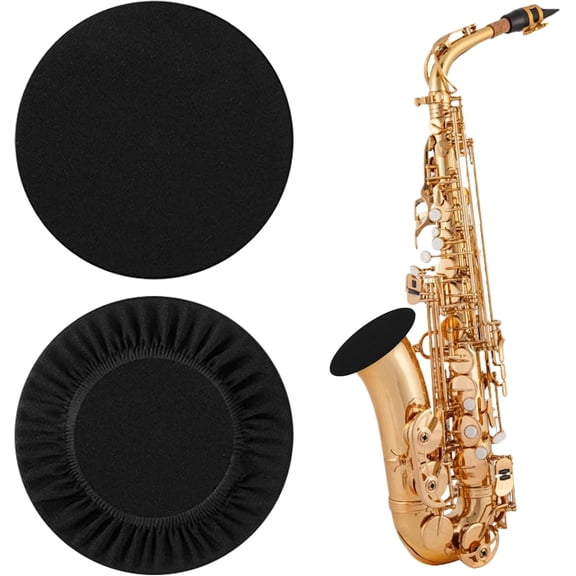 Instrument Bell Covers 5.31-5.59" Reusable Thickening Flannelette Tuba Cover for Brass Instrument Instrument Accessories for French Horn Bell Cover Black DIY