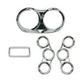 thumbnail image 2 of Chrome Gauge Covers With Visor For Peterbilt 379 384 386 387 389 – Silverautoparts Dash Kit 2 of 3