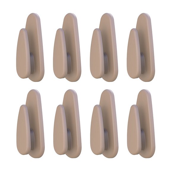NIAIZEK Beige Self-Adhesive Car Hooks Multi-Purpose Organizer for Keys Handbags Cables and Small Items