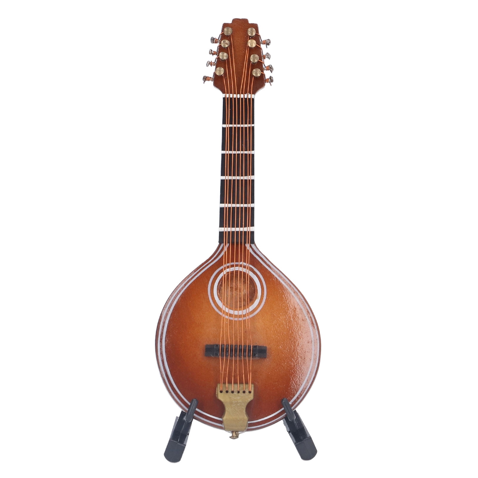 Mini Mandolin Instrument,8 Strings Mandolin Model,Mini Portable Wood  Musical Instrument for Gifts Home Decoration