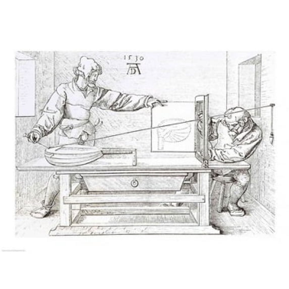 Instrument of Mathematical Precision for Designing Objects in Perspective Poster Print by Albrecht Durer (24 x 18)