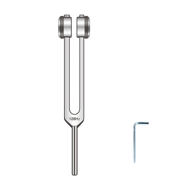 Instruments 128Hz Tuning Fork, Grade C128 Hz Tuning Fork - Fixed Weights,Lightweight, Portable, Corrosion Resistant, Extra Long Handle