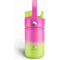thumbnail image 1 of Insualated Water Bottle with Straw - 12oz Stainless Steel Water Bottle with Dual Spouts, Leak-Proof, BPA-Free, Double Wall Vacuum Keeps Cold for 24 Hours for Sports, Travel (Aquamarine Blue), 1 of 6