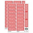 thumbnail image 1 of Insufficient Address Letter Mail Sticker Set - Red - Gloss Finish - 2.00" Large, 1 of 7
