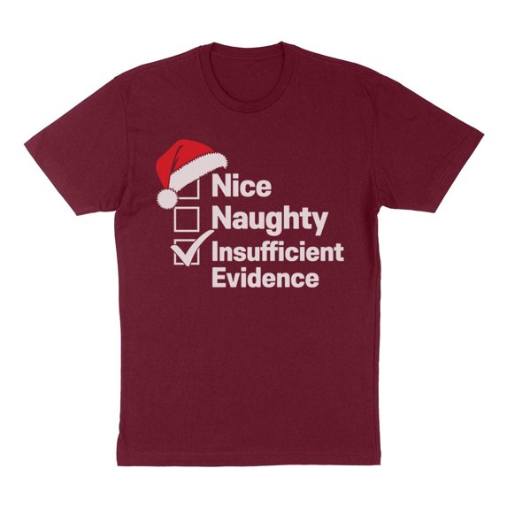 Insufficient Evidence Shirt Unisex 3X-Large Maroon