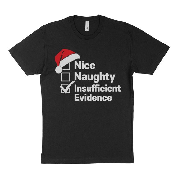 Insufficient Evidence Shirt Unisex Large Black